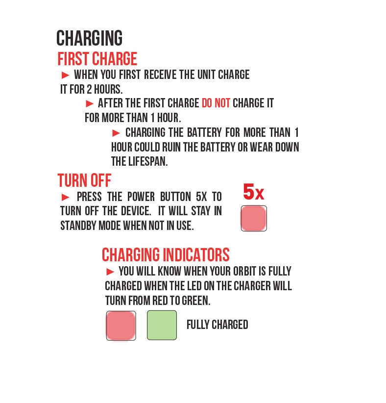 charging the Wulf Orbit on white background