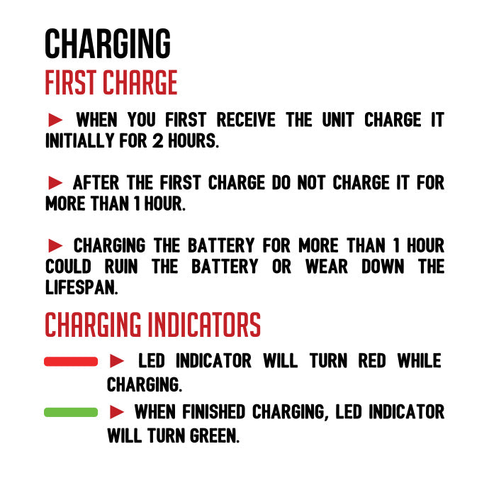 how to charge the Wulf Recon on white background