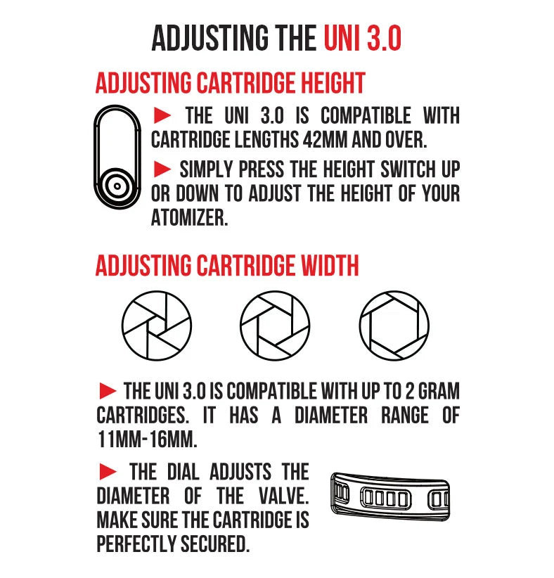 adjusting height and width on wulf uni 3.0 infographic
