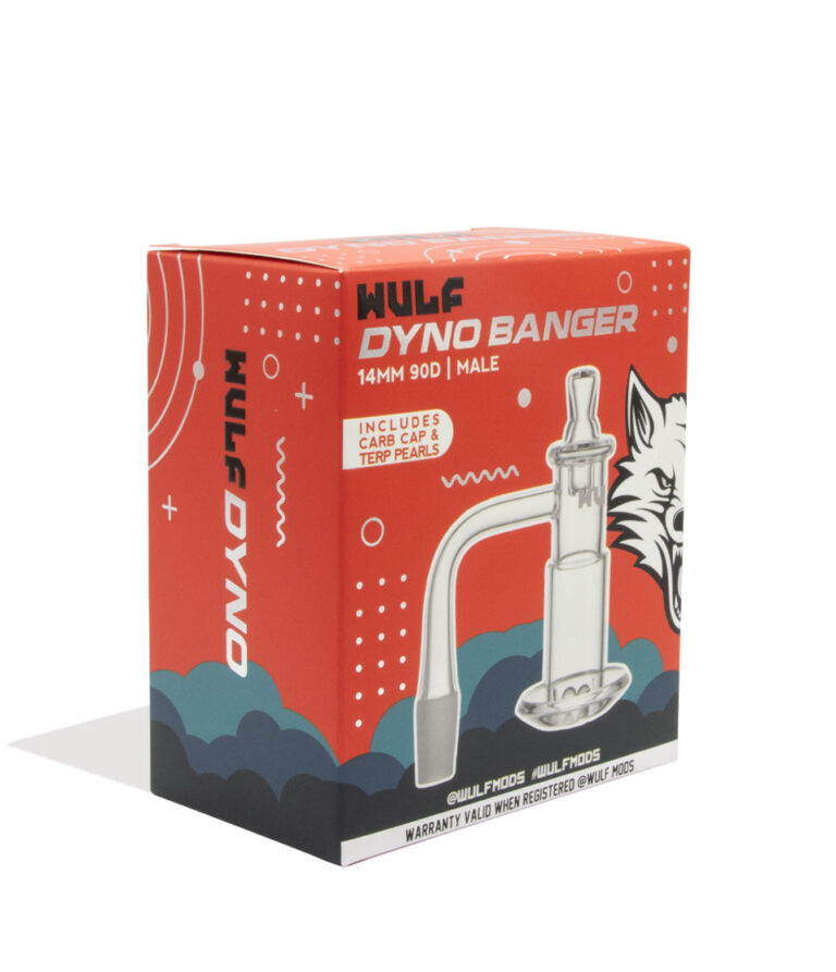 Wulf Mods Dyno 14mm Quartz Banger packaging side view on white background