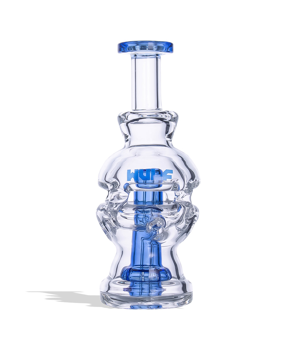 Wulf Mods Echo Puffco Peak Top Blue front view on white background