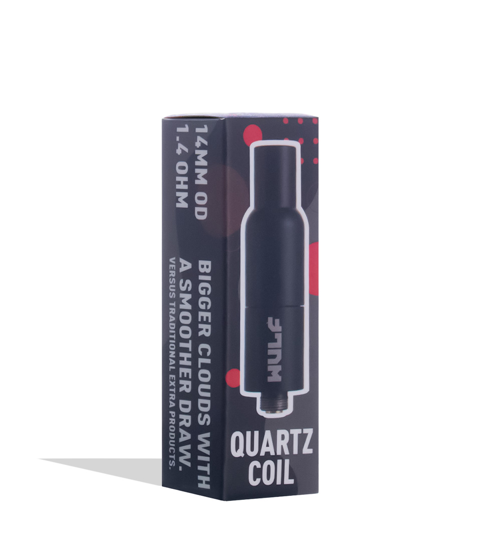 Black Wulf Mods Quartz Coil Wax Cartridge packaging on white background