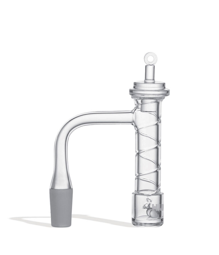 Wulf Mods Zipper 14mm Quartz Banger side view assembled on white background